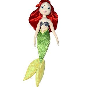 DISNEY Plush Doll Ariel Little Mermaid 19" Embroidered Facial Features